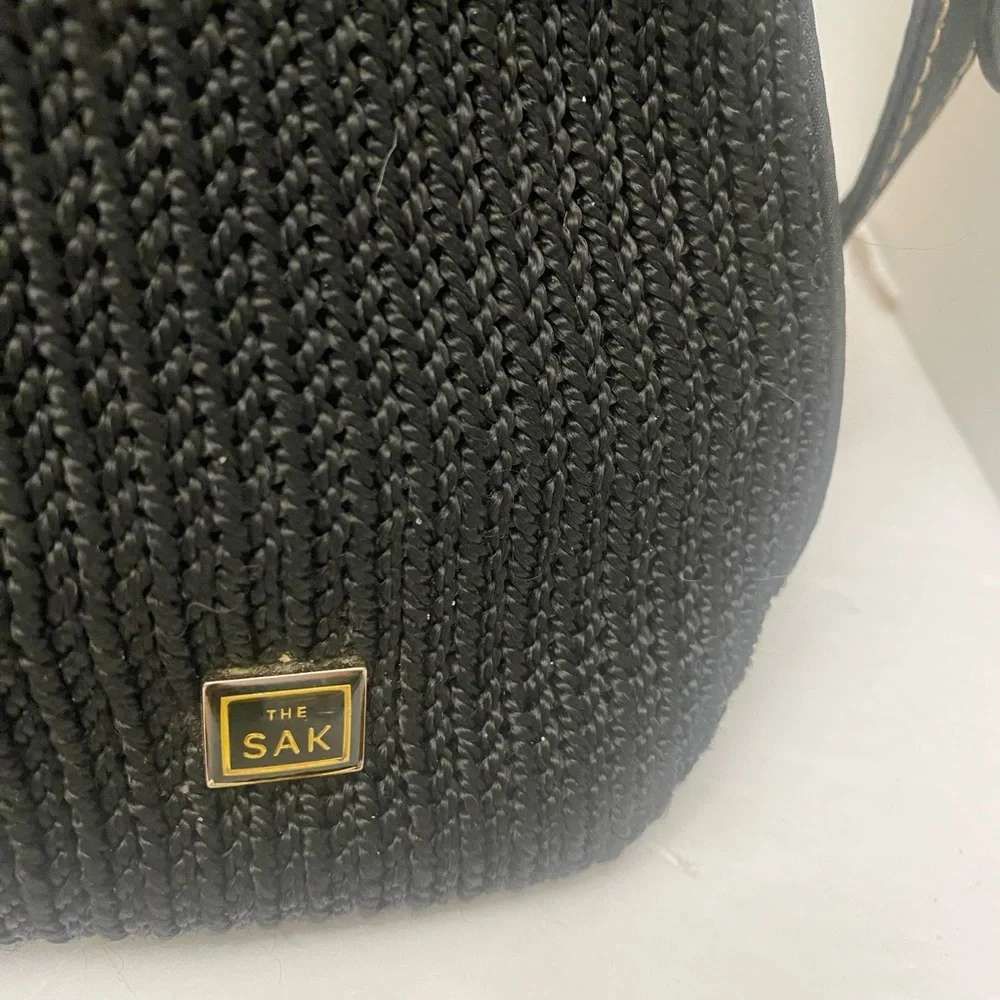 The Sak Black Knit Shoulder Bag